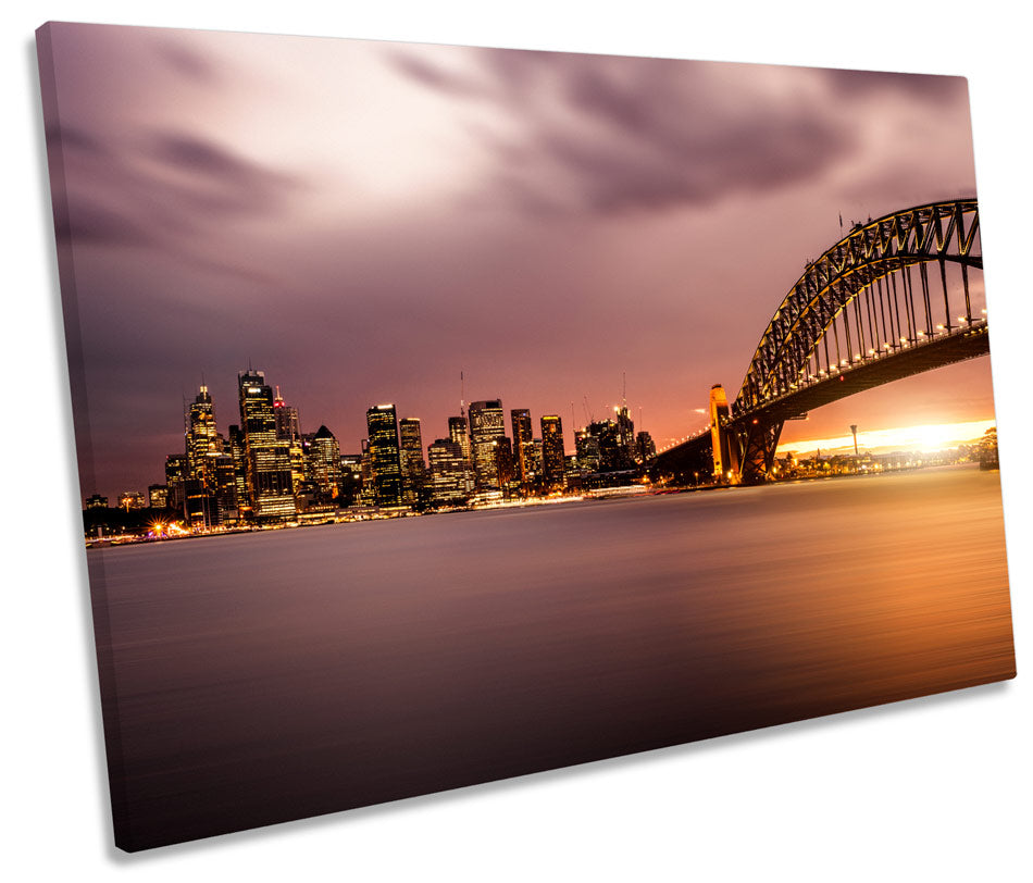 Sunset Sydney Harbour Skyline