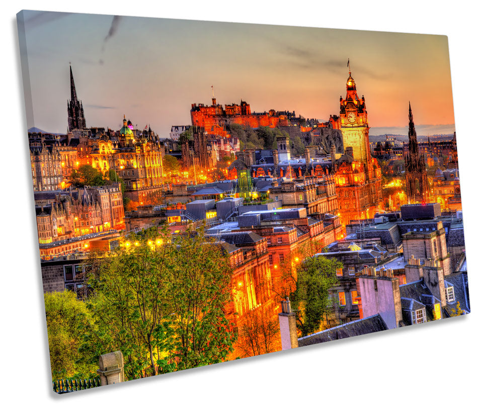 Edinburgh Castle Cityscape Skyline