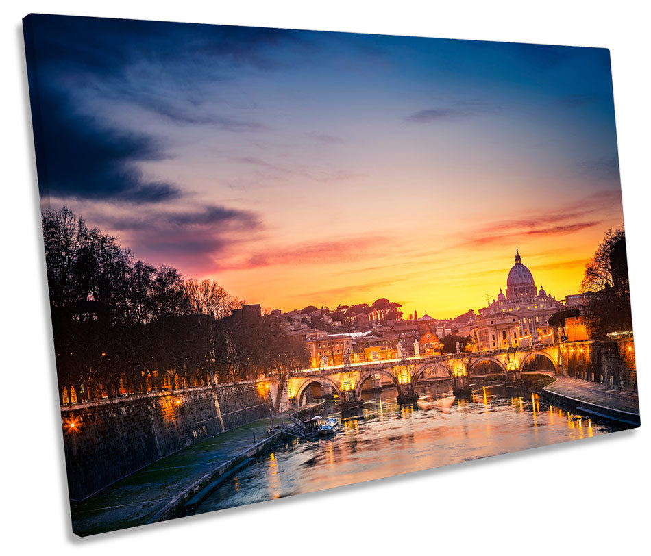 St Peters Cathedral Rome Sunset Italy