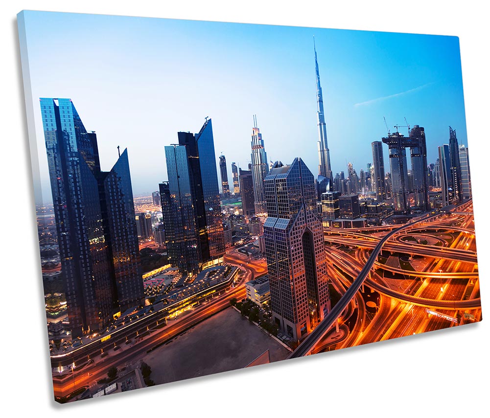 Dubai Cityscape Traffic Blue