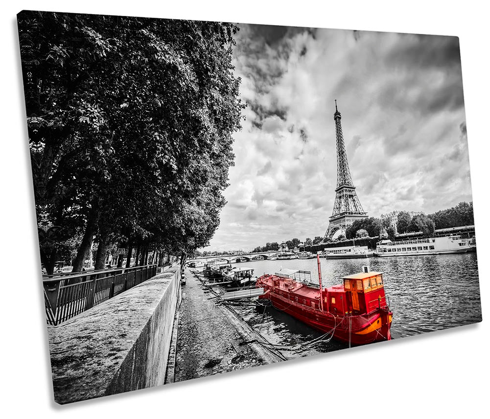 Eiffel Tower Red Boat