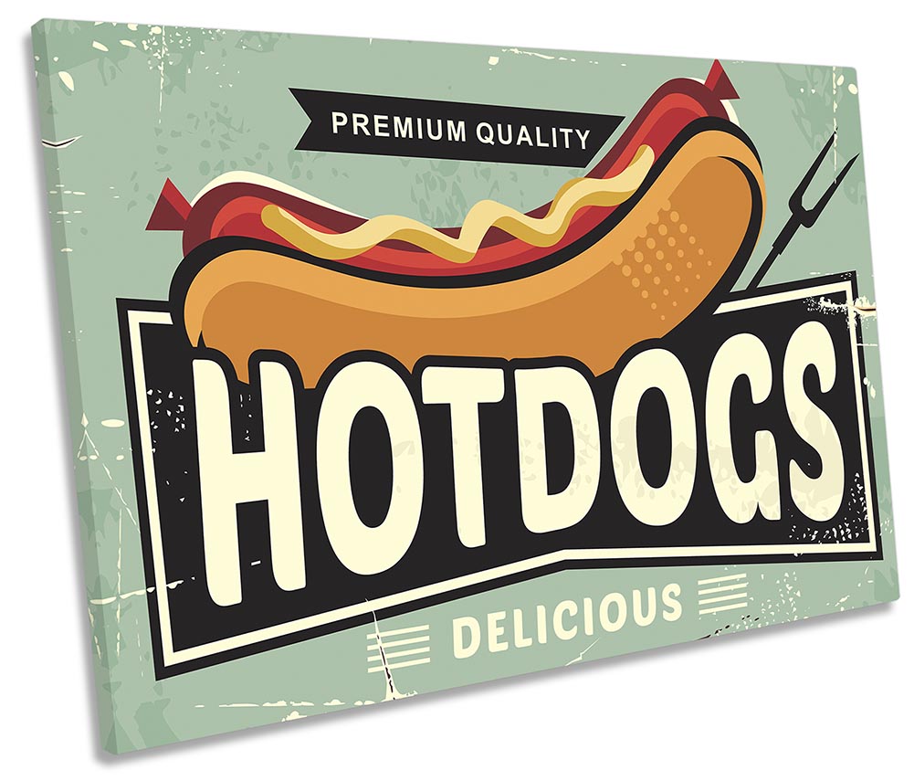 Hotdogs Retro Kitchen Café Green