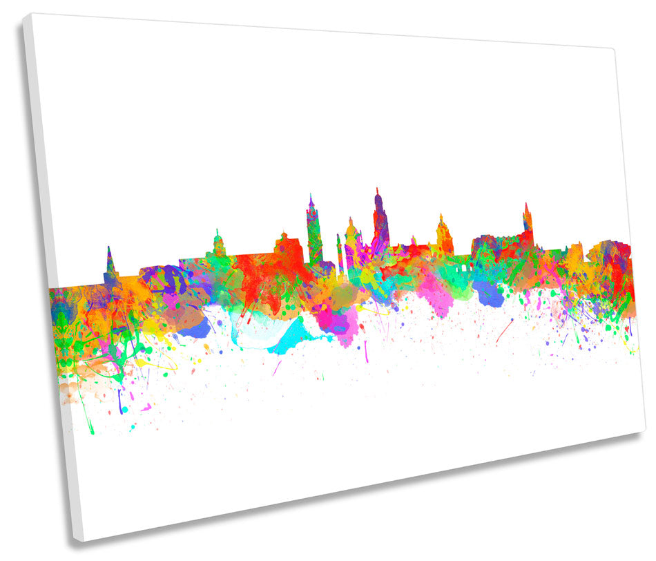 Glasgow City Skyline Watercolour