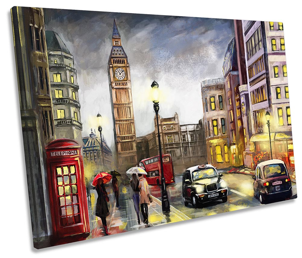 London Cityscape Painting Multi-Coloured