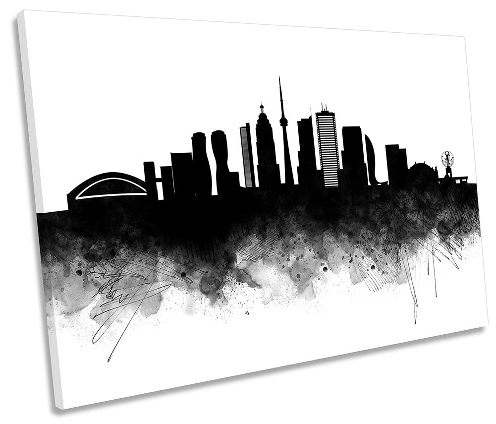 Toronto Abstract City Skyline Black