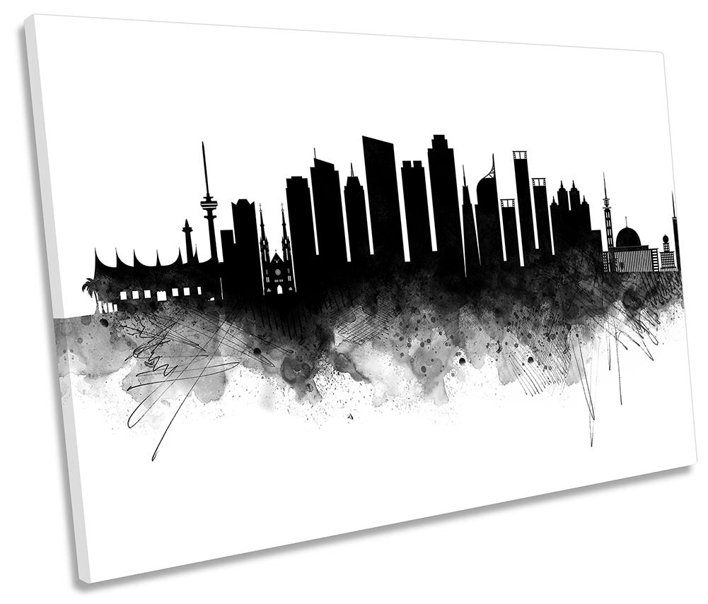 Jakarta Abstract City Skyline Black