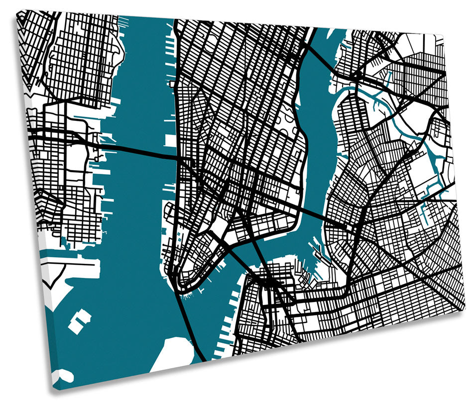 New York City Map Minimalistic Modern