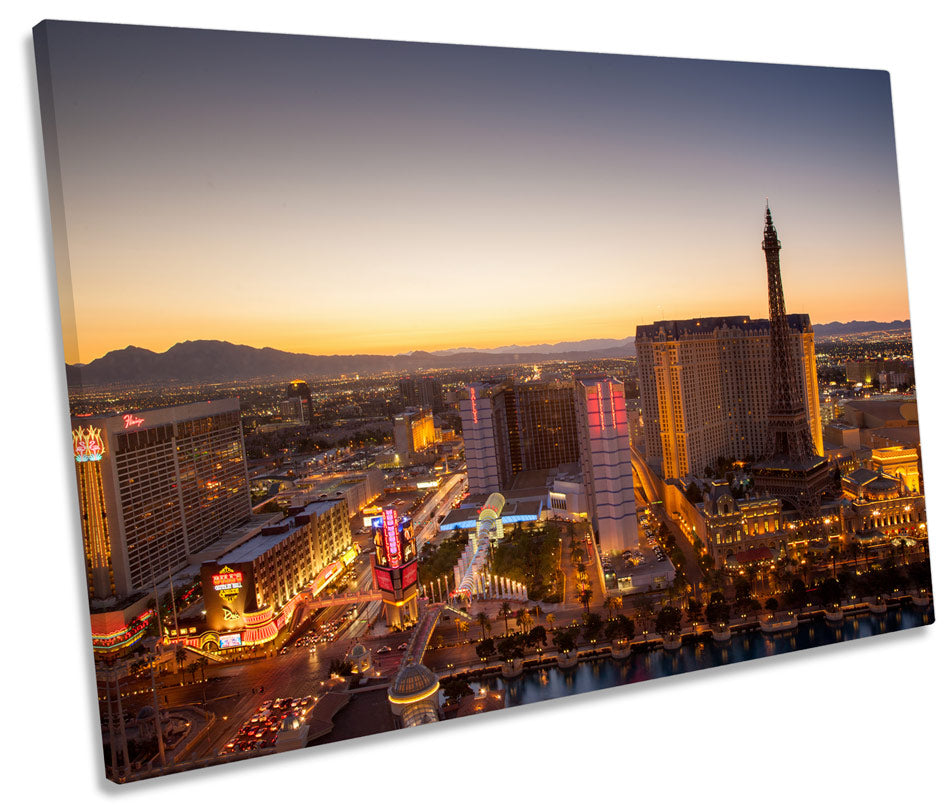 Las Vegas Strip Sunset Skyline