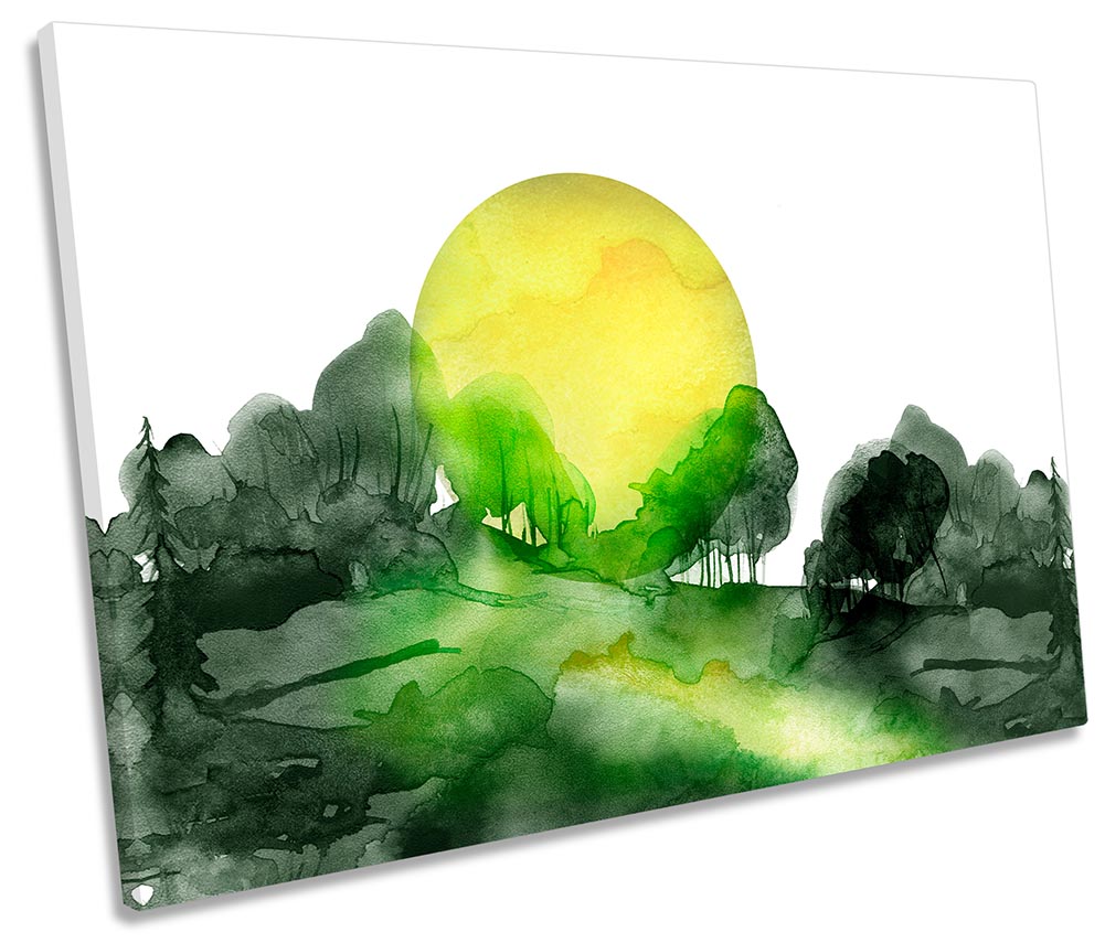 Green Forest Sun Landscape