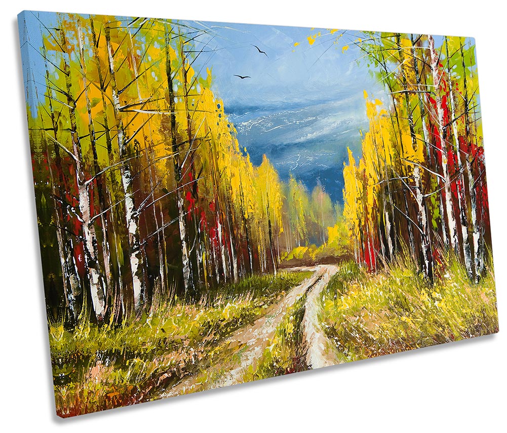 Autumn Forest Painting Repro