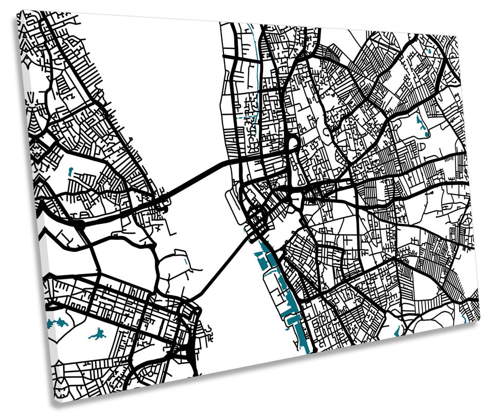 Liverpool Map City Minimalistic Modern