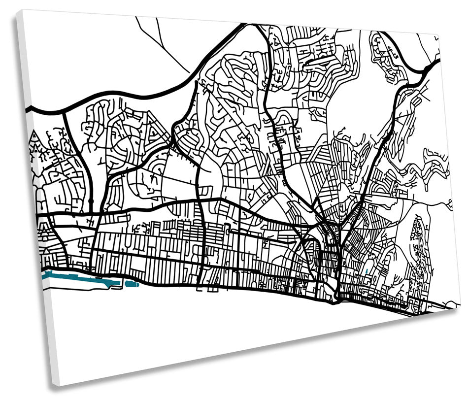 Brighton Map City Minimalistic Modern