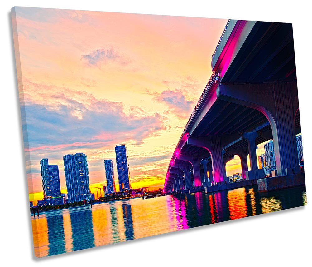 Miami Florida Bridge Sunset