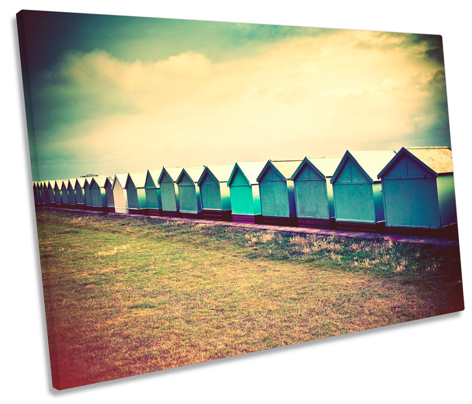 Beach Huts Seaside Vintage