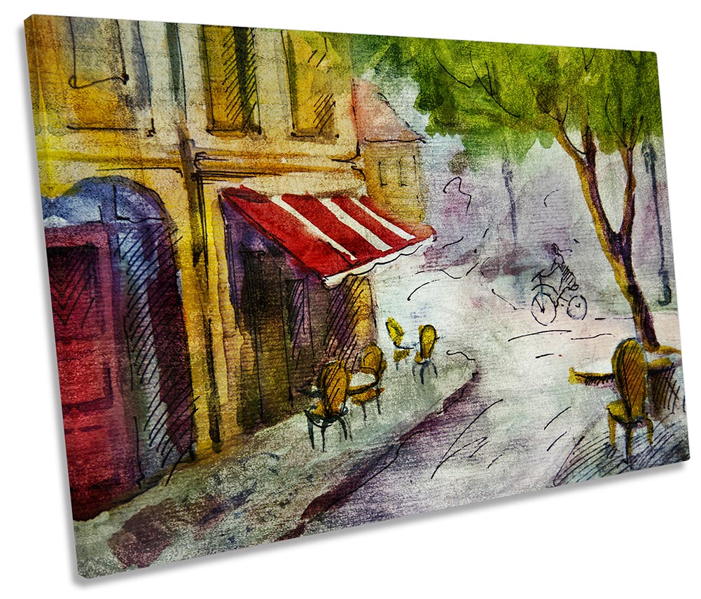 French Café Street City Multi-Coloured