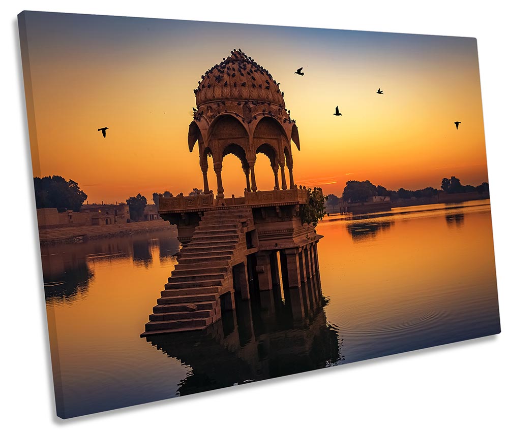 Jaisalmer Gadi Sagar Lake Orange