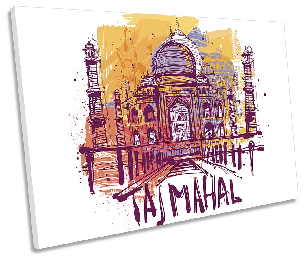 Taj Mahal India Abstract Orange