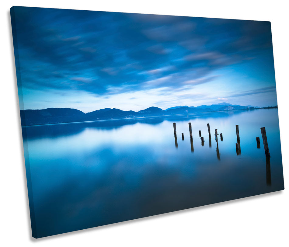 Wooden Pier Jetty Lake Sunset