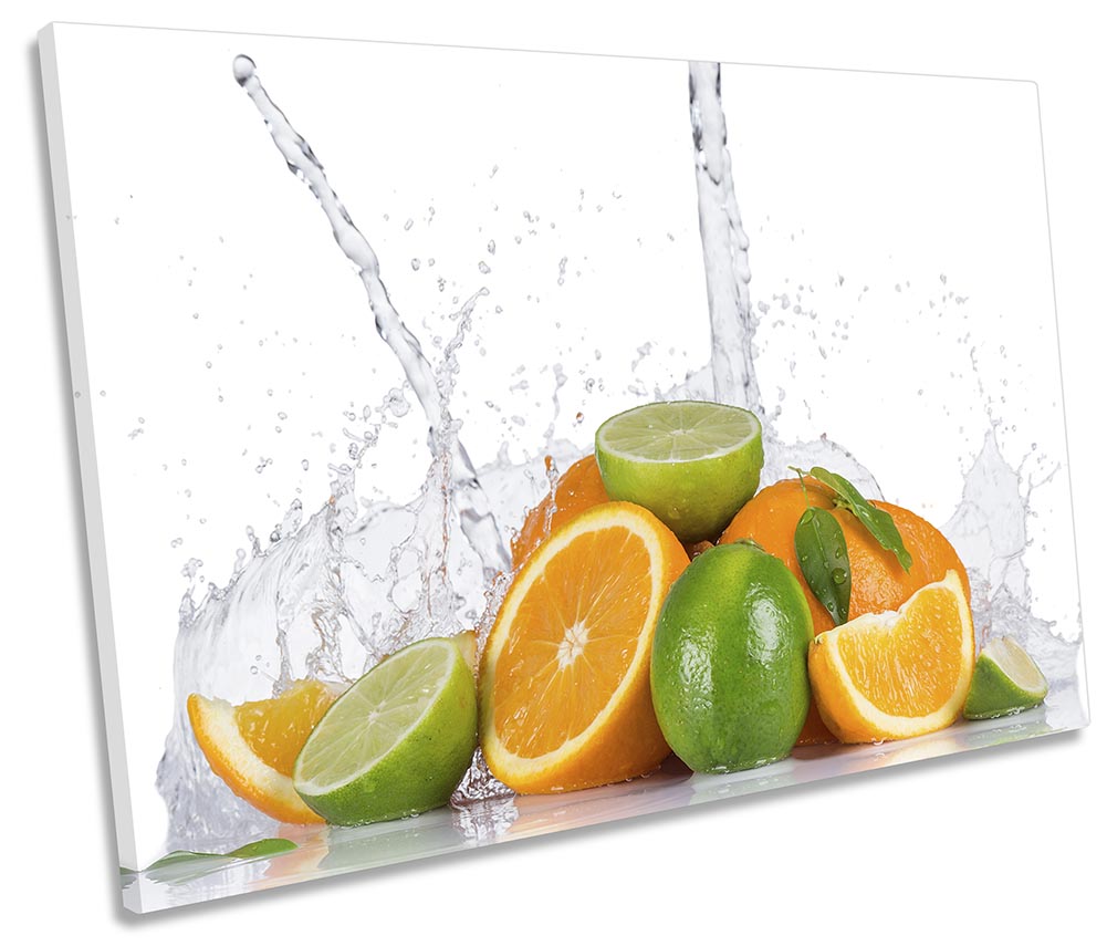 Fruit Slices Splash Kitchen White