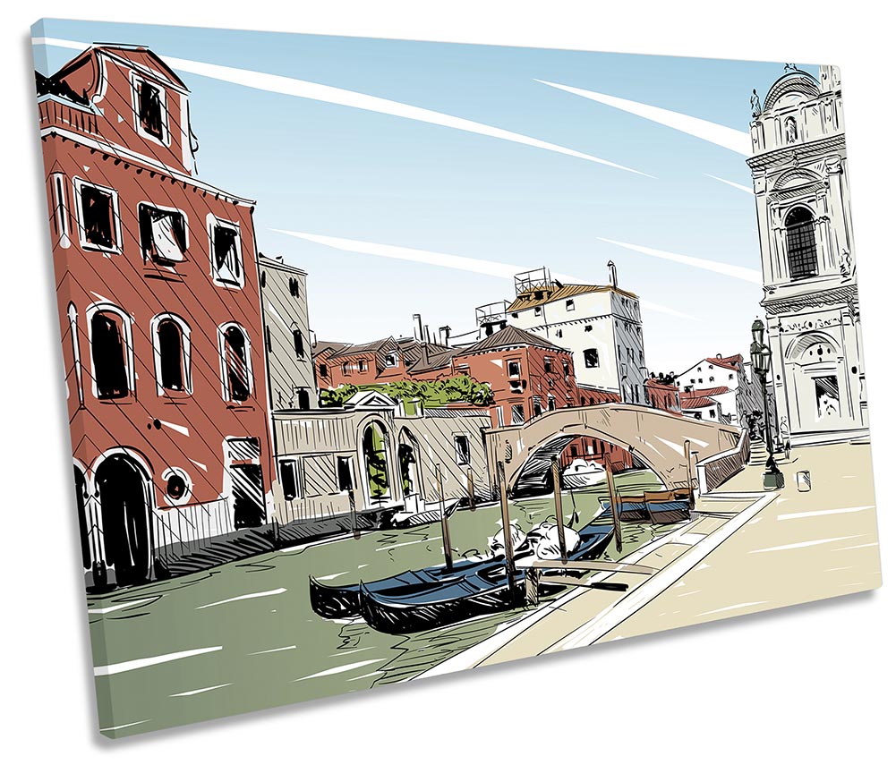 Venice Italy City Sketch Multi-Coloured