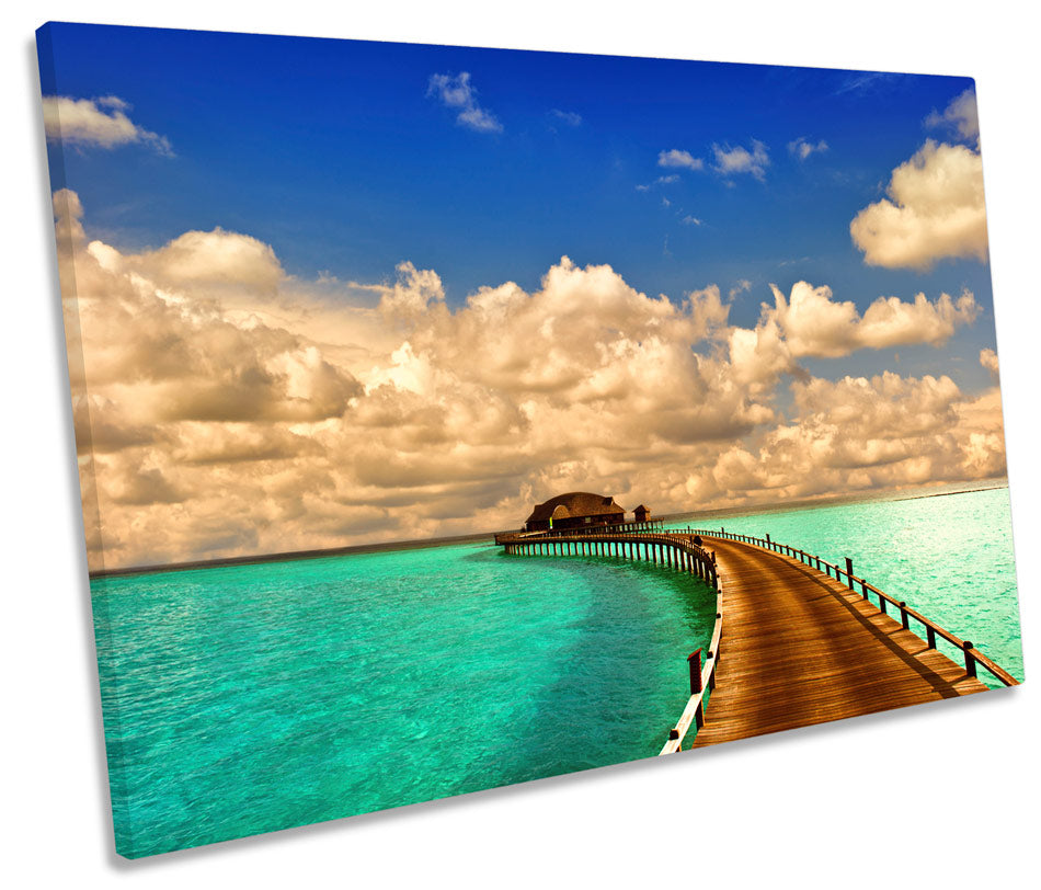 Tropical Sunset Seascape Jetty