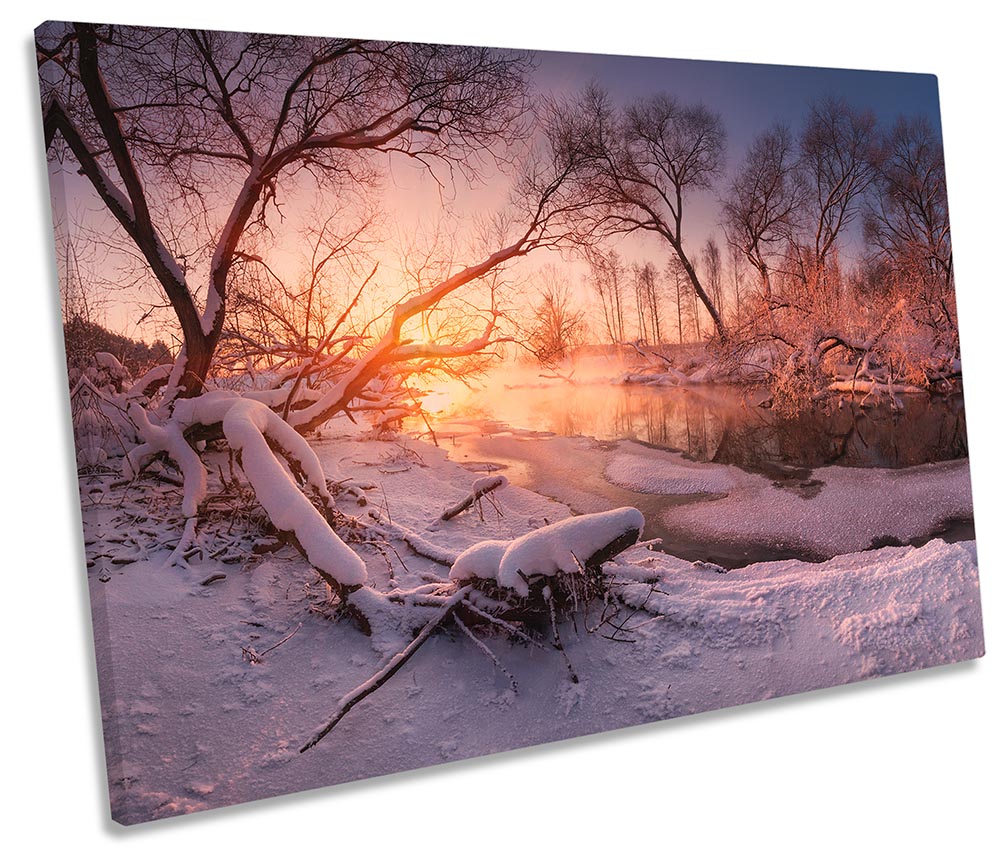 Winter Snow Landscape Dusk