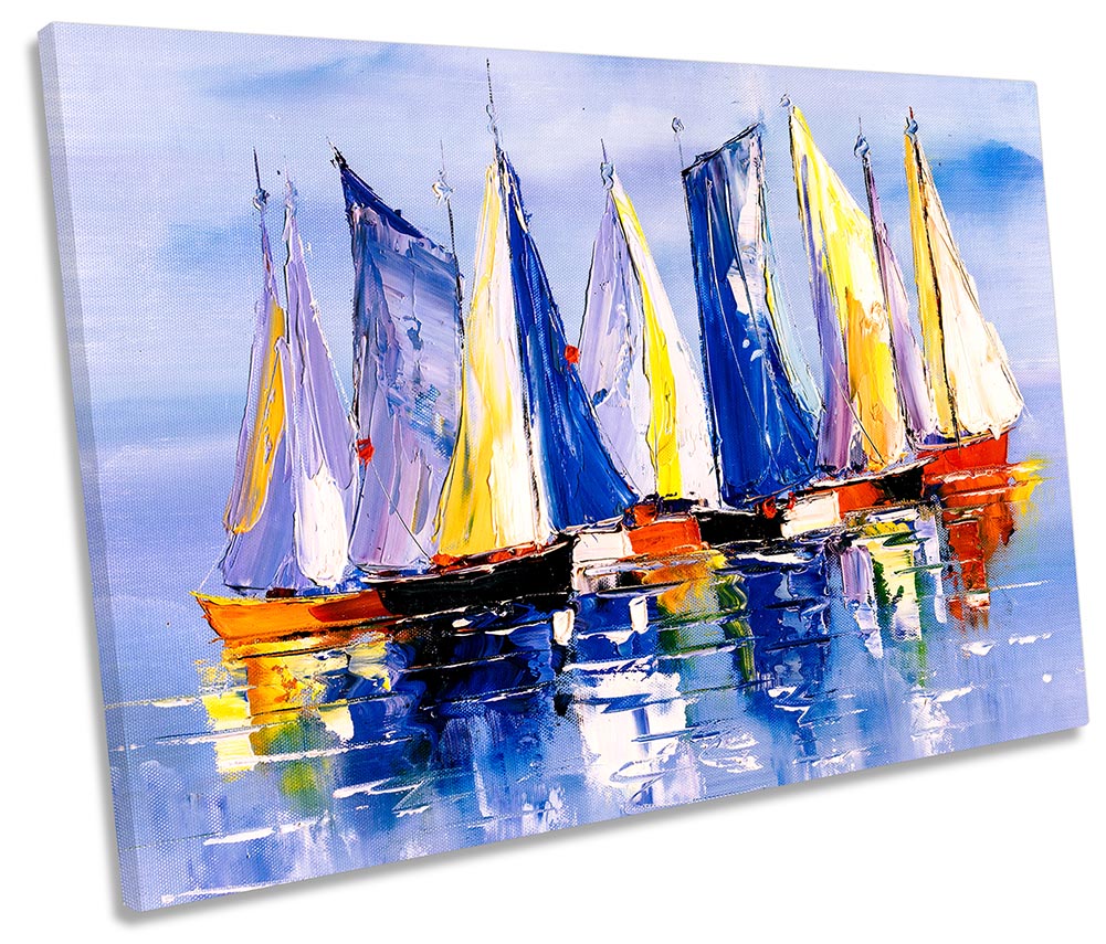 Sail Boats Yachts Blue