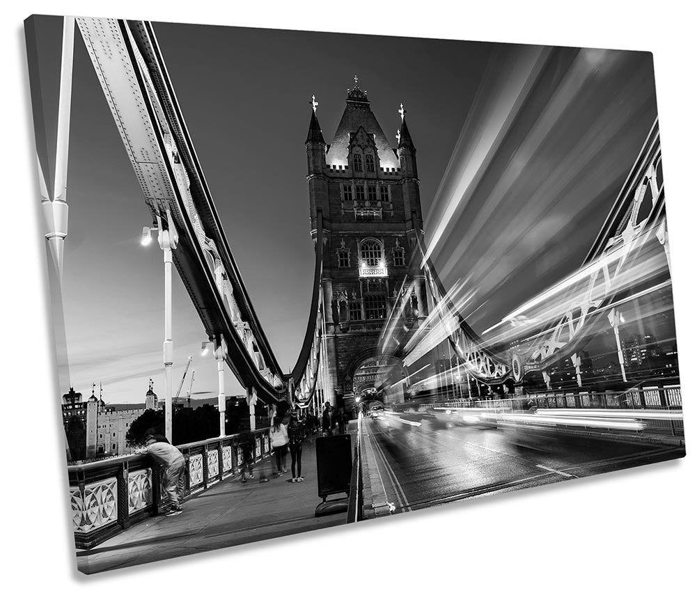 Tower Bridge London Traffic Black & White