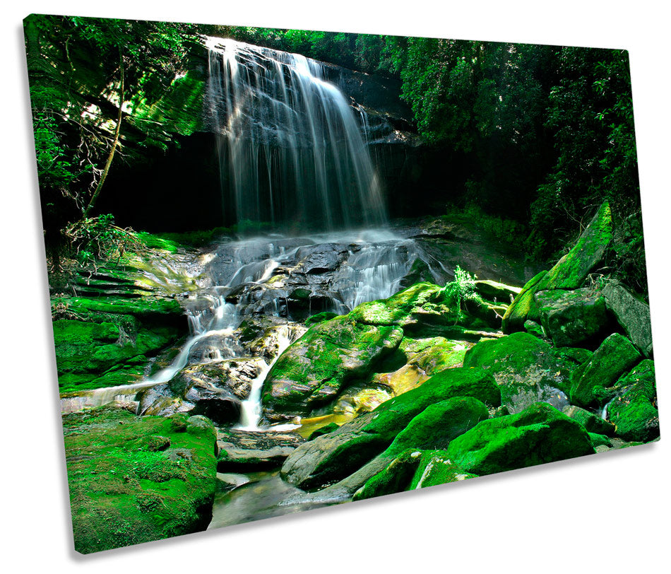 Waterfall Rain Forest Green