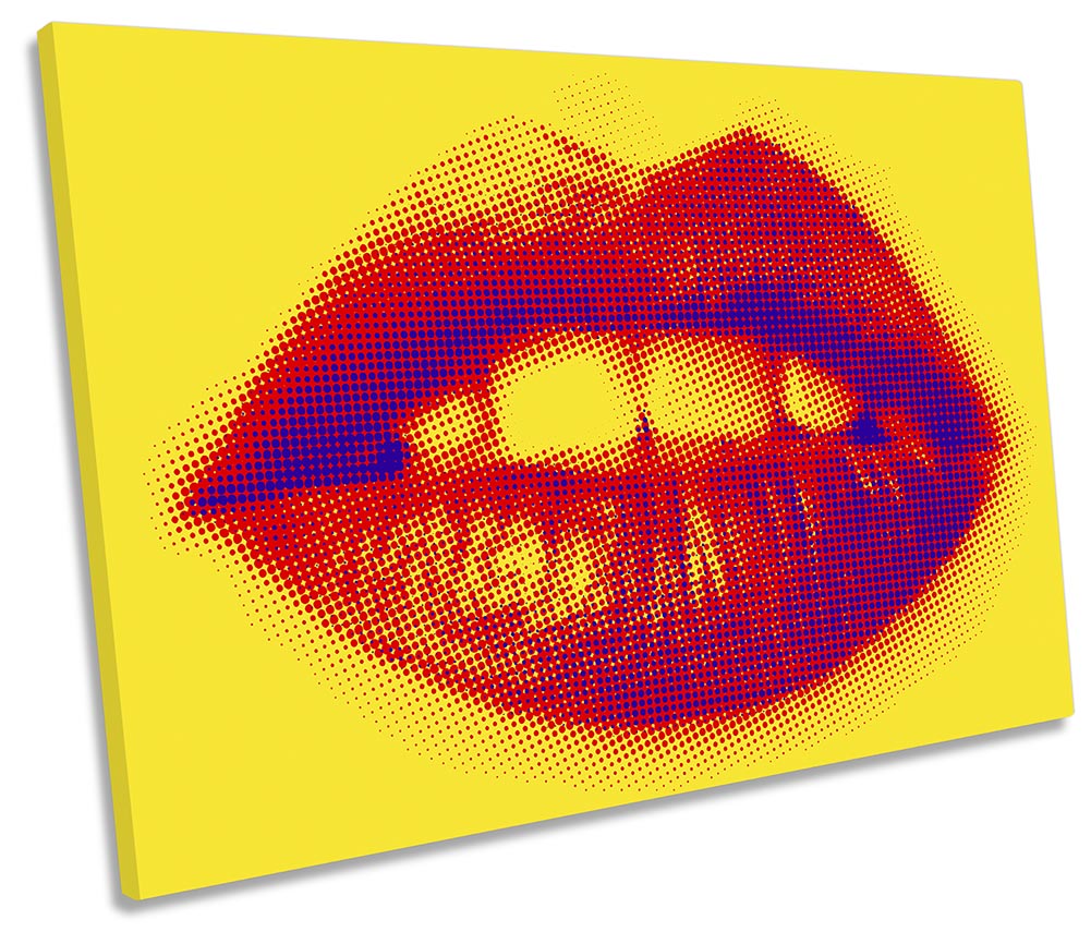 Red Lips Beauty Yellow