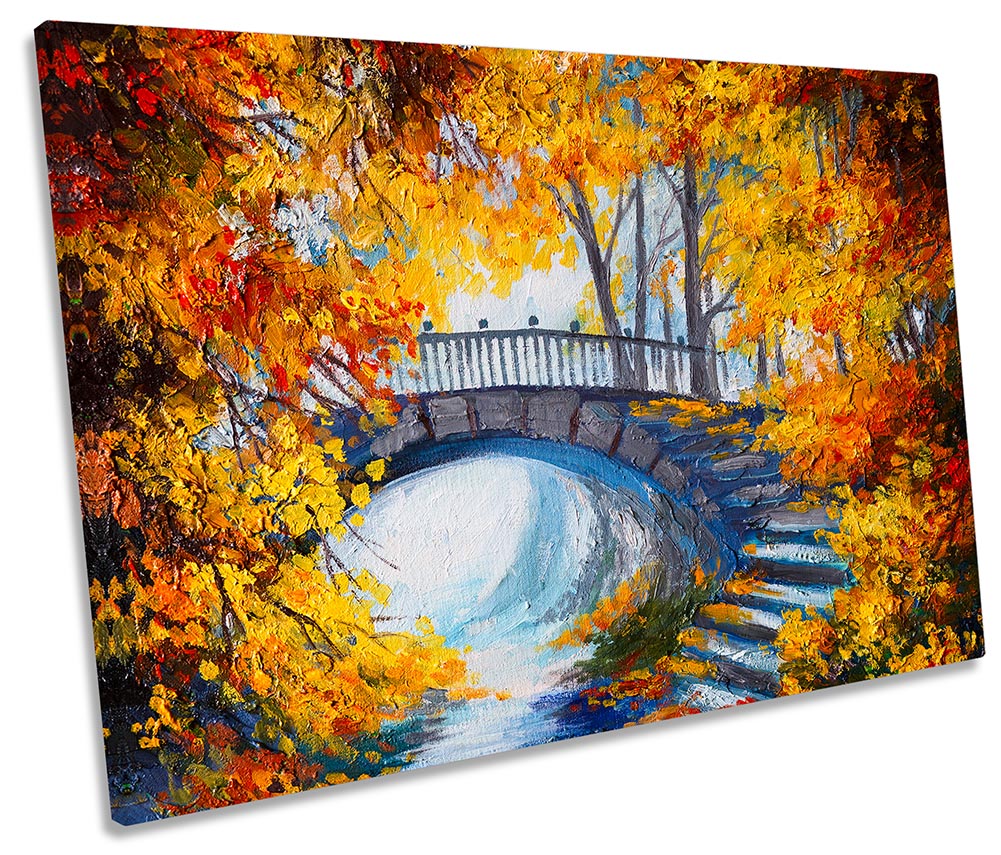 Orange Bridge Autumn Landscape