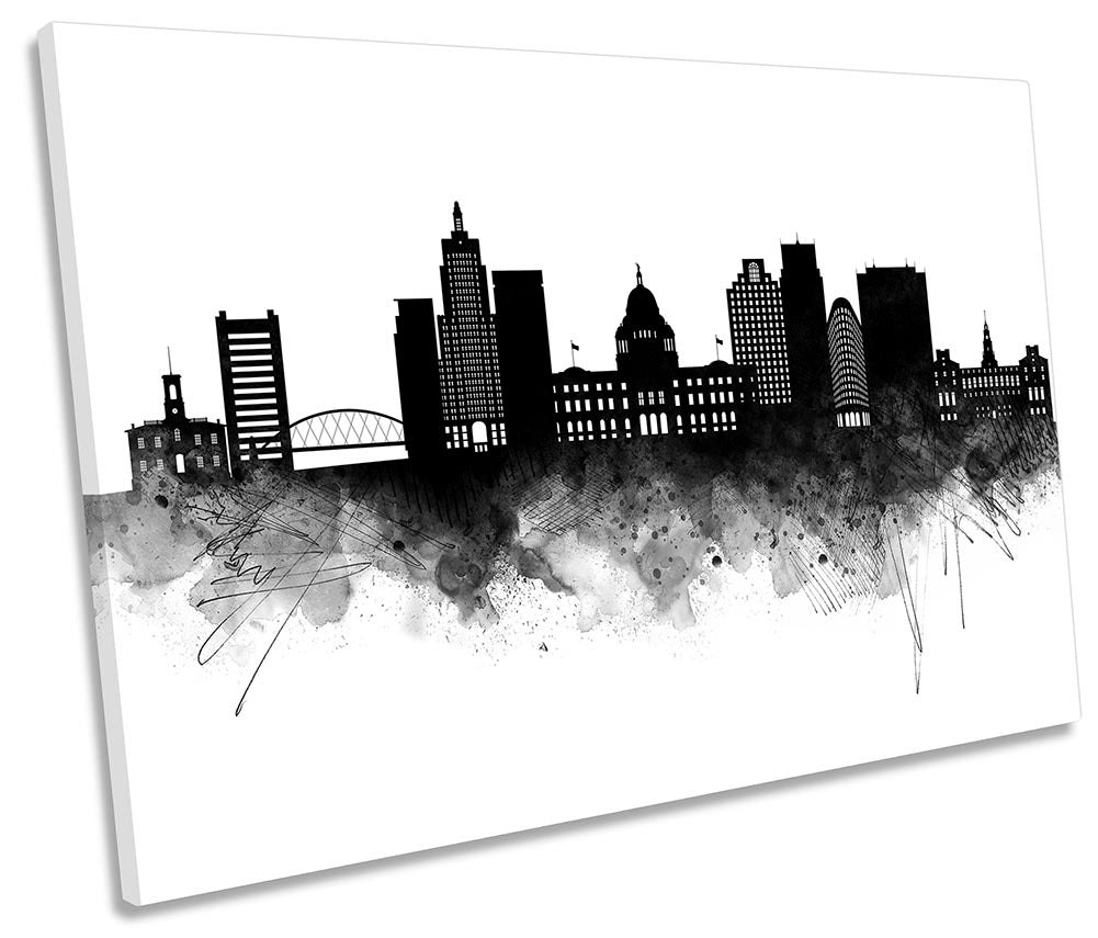 Providence Abstract City Skyline Black