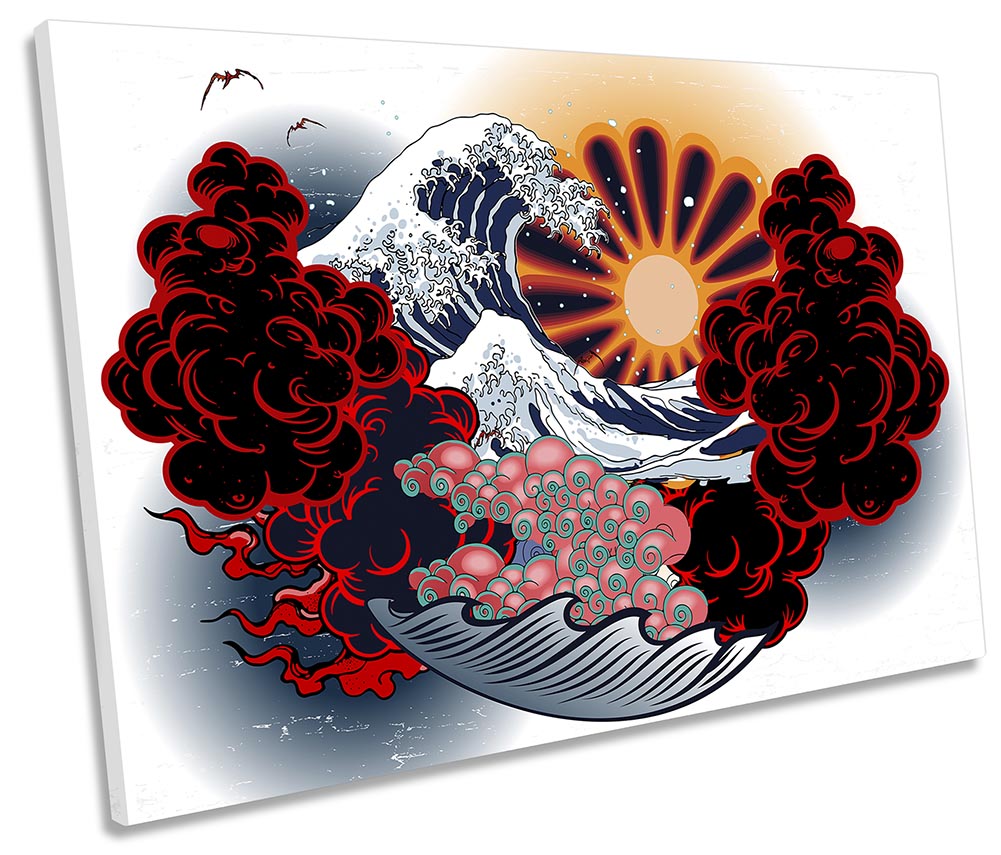 Japanese Great Wave Modern Multi-Coloured