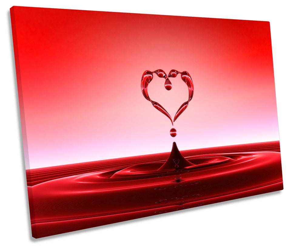 Love Heart Red Water Drop