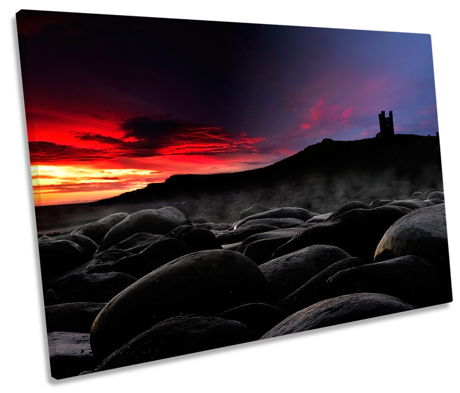 Dunstanburgh Castle Sunset Beach