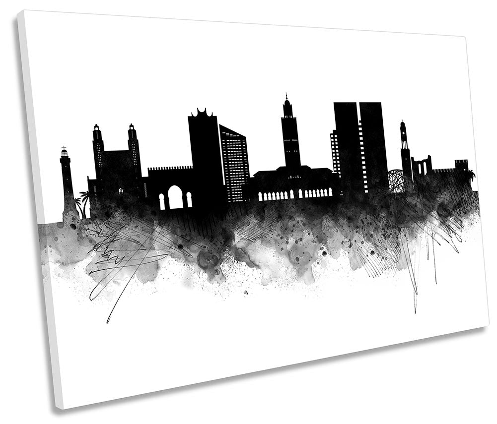 Casablanca Abstract City Skyline Black