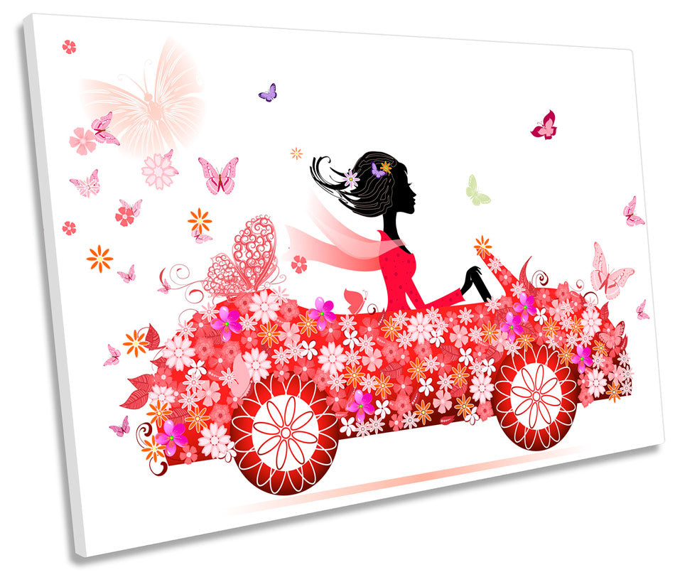 Fashion Floral Woman Car