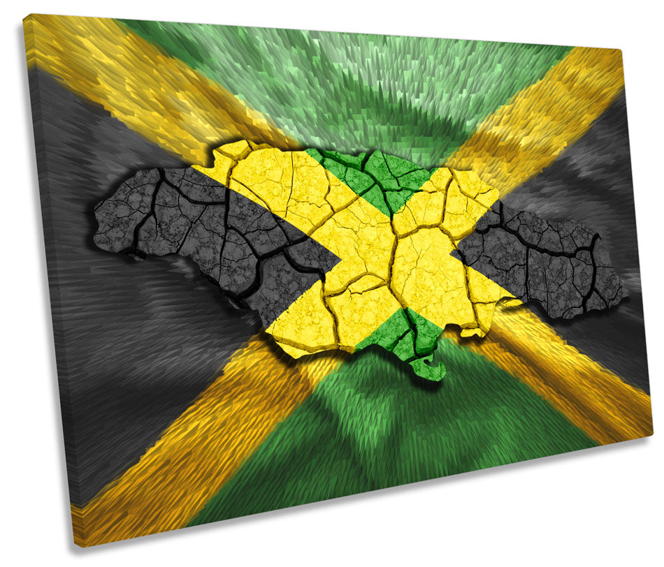 Map of Jamaica Flag