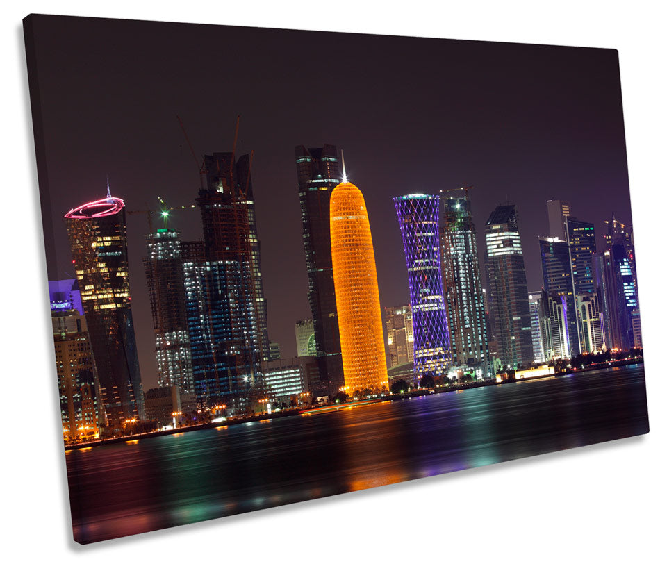 Doha City Skyline Night