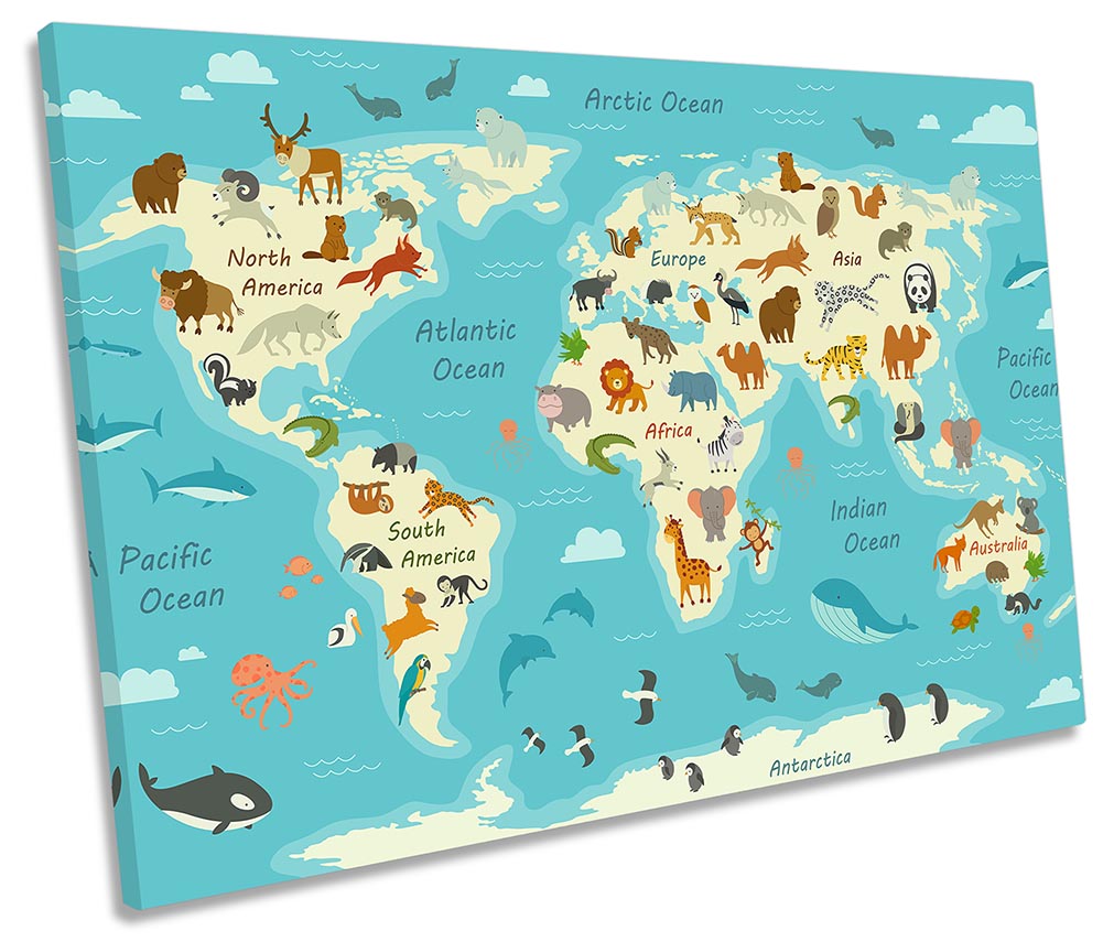 Map World Kids Room Nursery