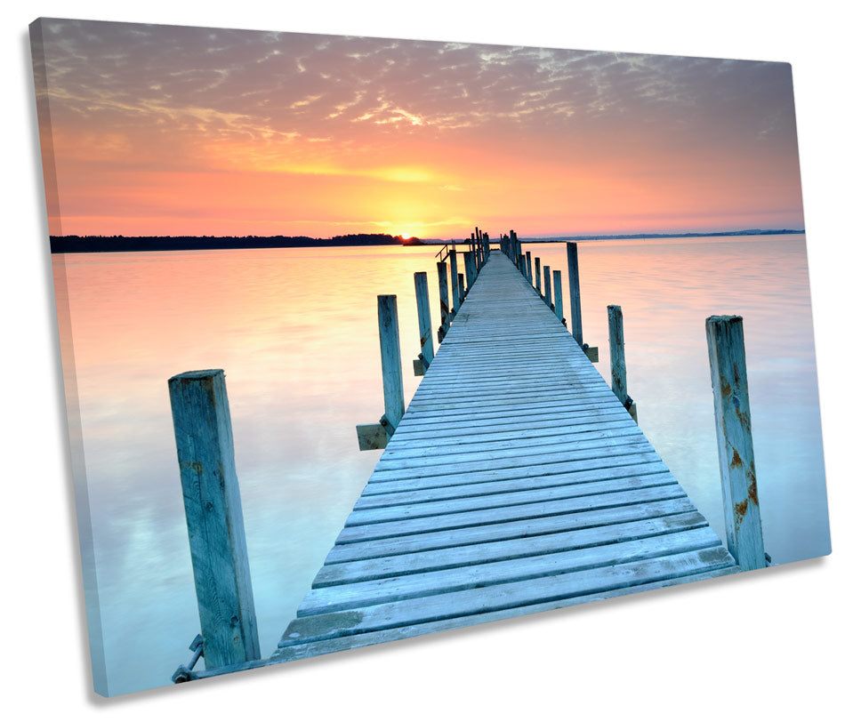 Sunset Jetty Pier Seascape