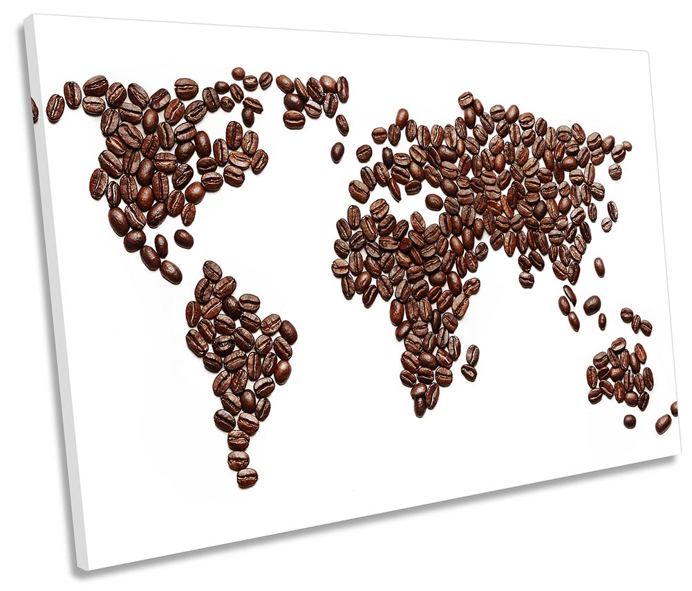 World Map Coffee Beans