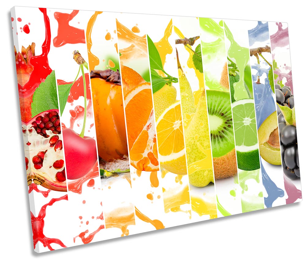 Fruit Collage Splash Kitchen Multi-Coloured