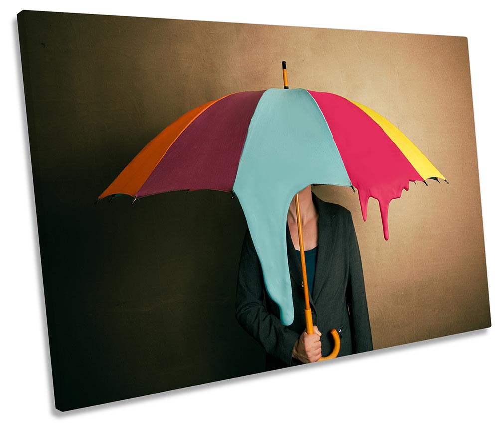 Surreal Drip Umbrella Multi-Coloured