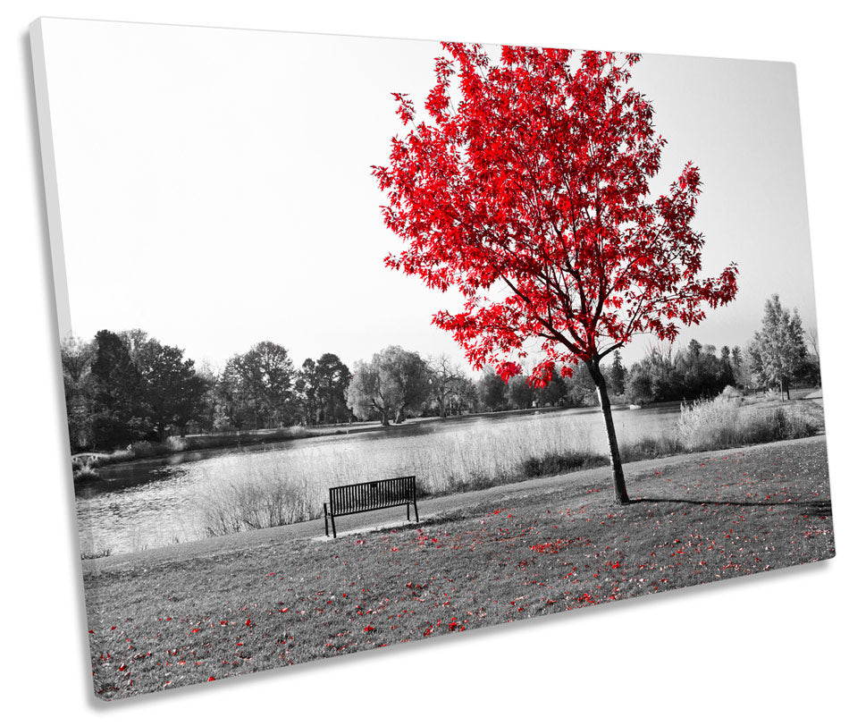 Red Tree Landscape Floral