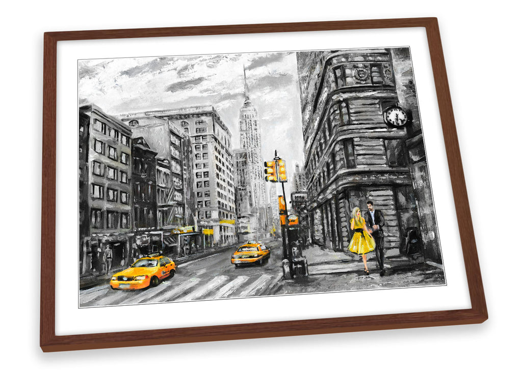 Taxi Cabs New York City NYC Framed