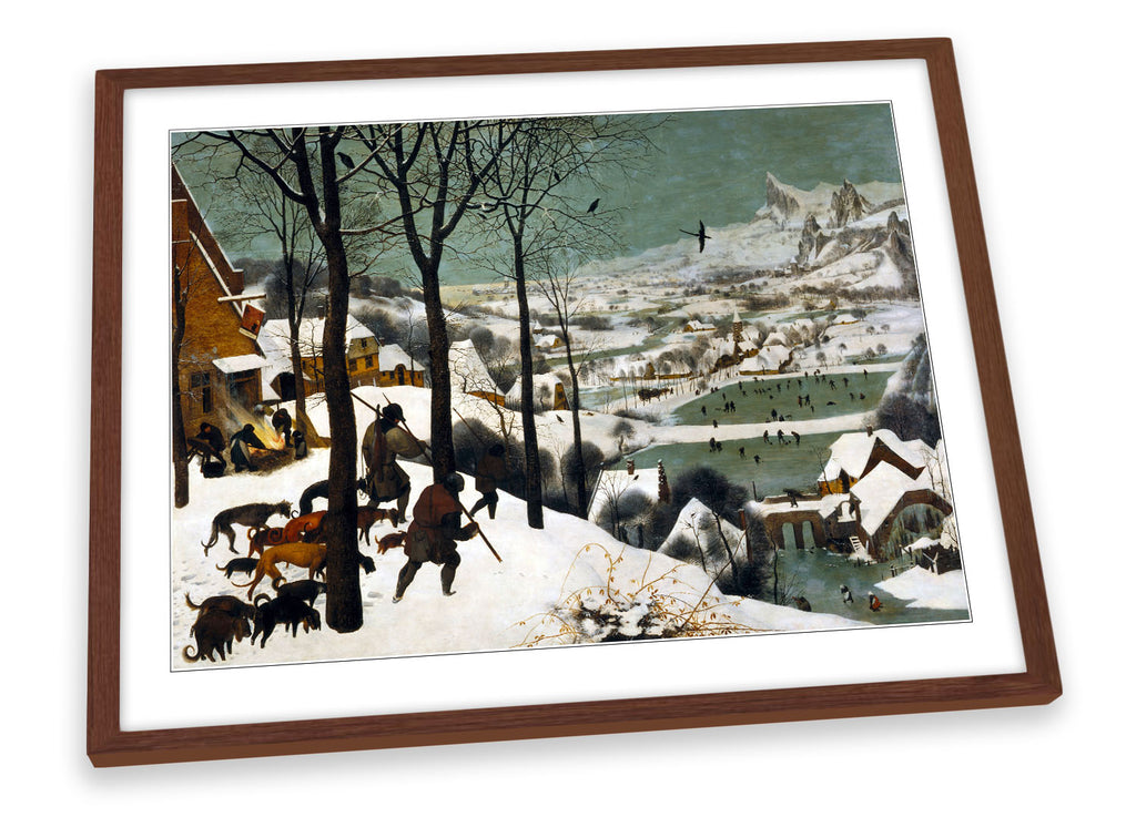 Pieter Bruegel the Elder Hunters in the Snow Framed