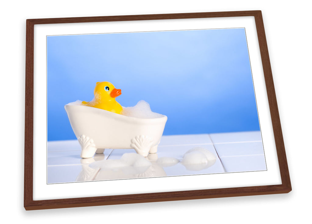 Rubber Duck Bath Bathroom Framed