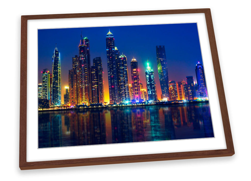 Dubai Skyscrapers Skyline Framed