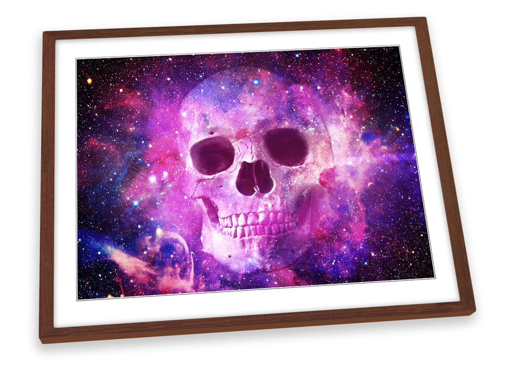 Cosmic Skull Fantasy Pink Framed